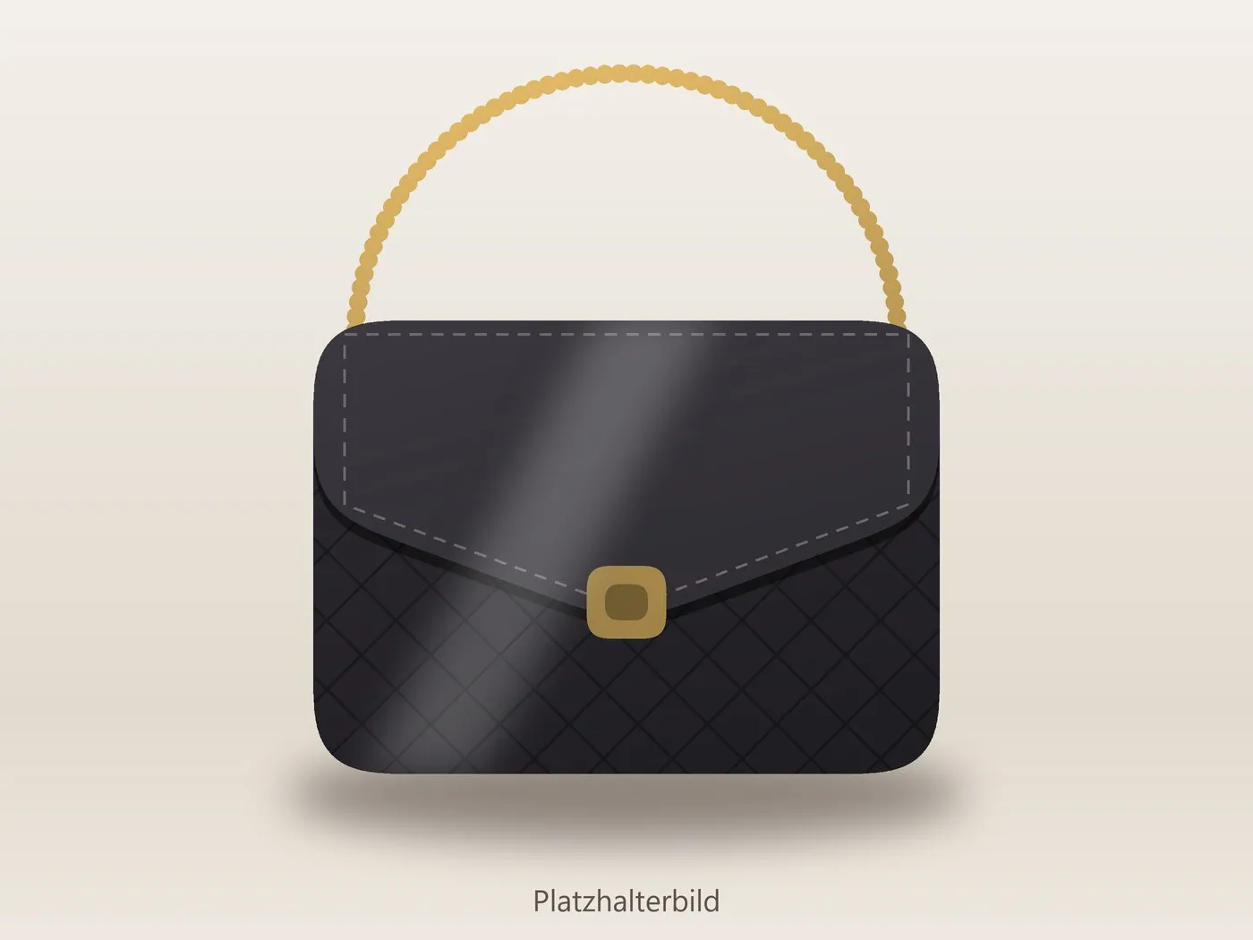 Schwarze Überschlagtasche mit Kette nach der Reinigung