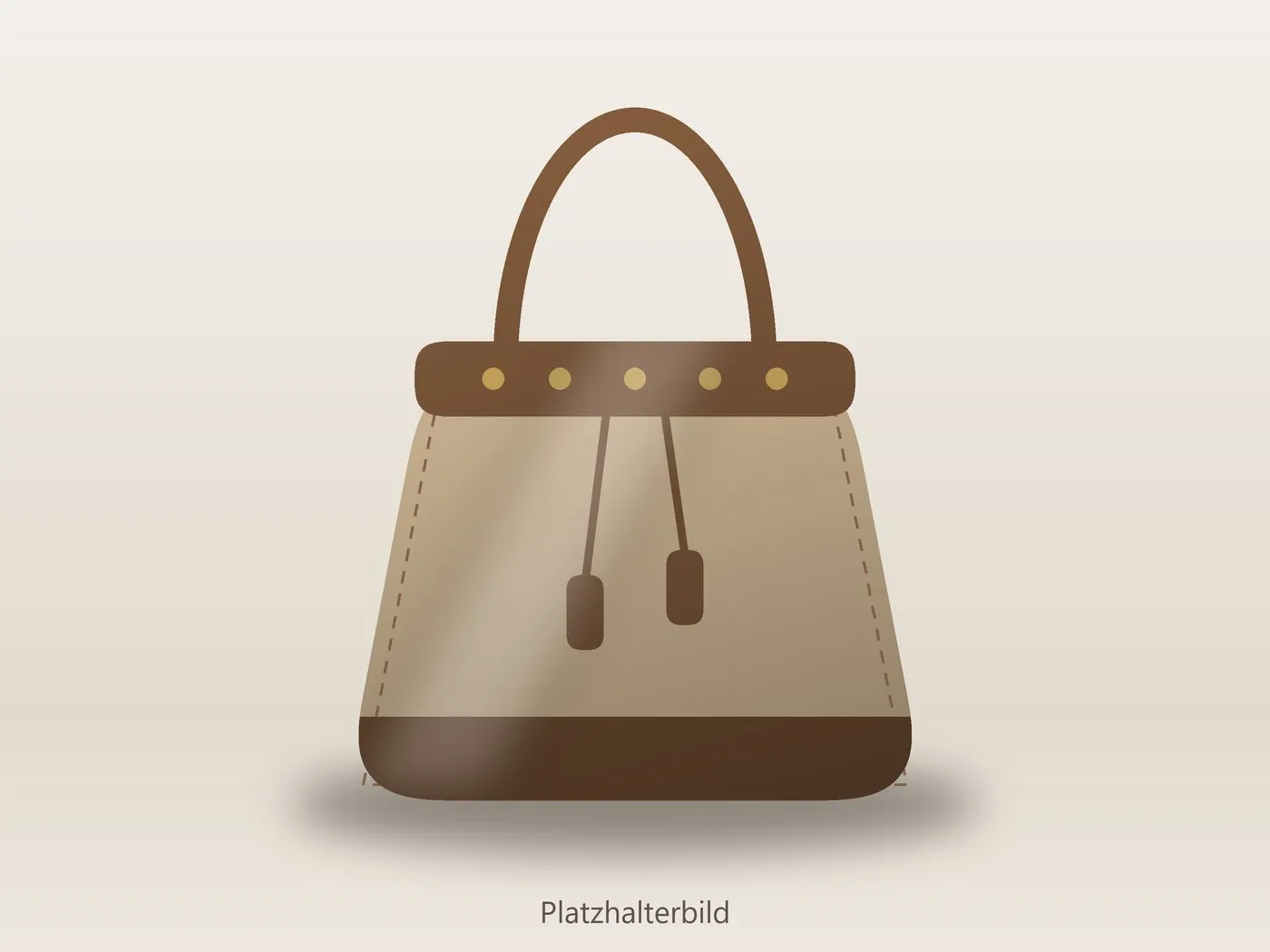 Beige Beuteltasche nach der Reinigung